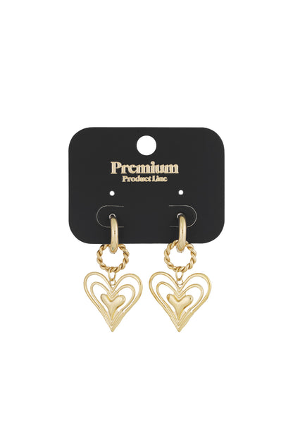 Earrings what's love - Gold colored