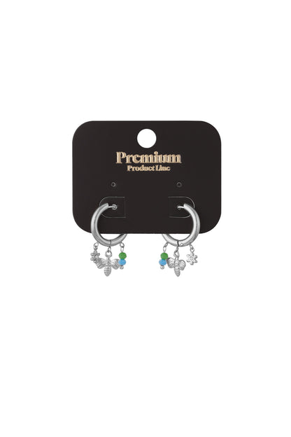 bee charm earrings