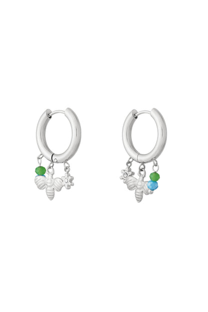 bee charm earrings