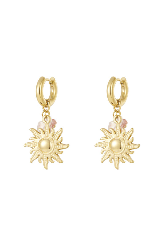 Stainless Steel Drop Earrings Sun/Moon Casual Daily Simple Series Women's jewelry
