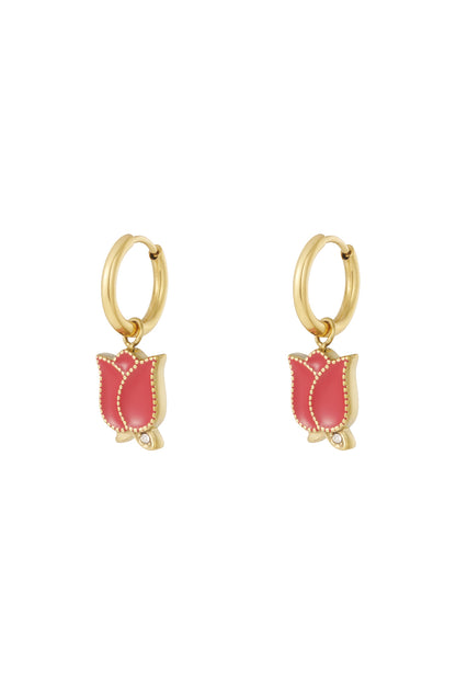 Stainless Steel Drop Earrings Flower Casual Daily Simple Series Women's jewelry