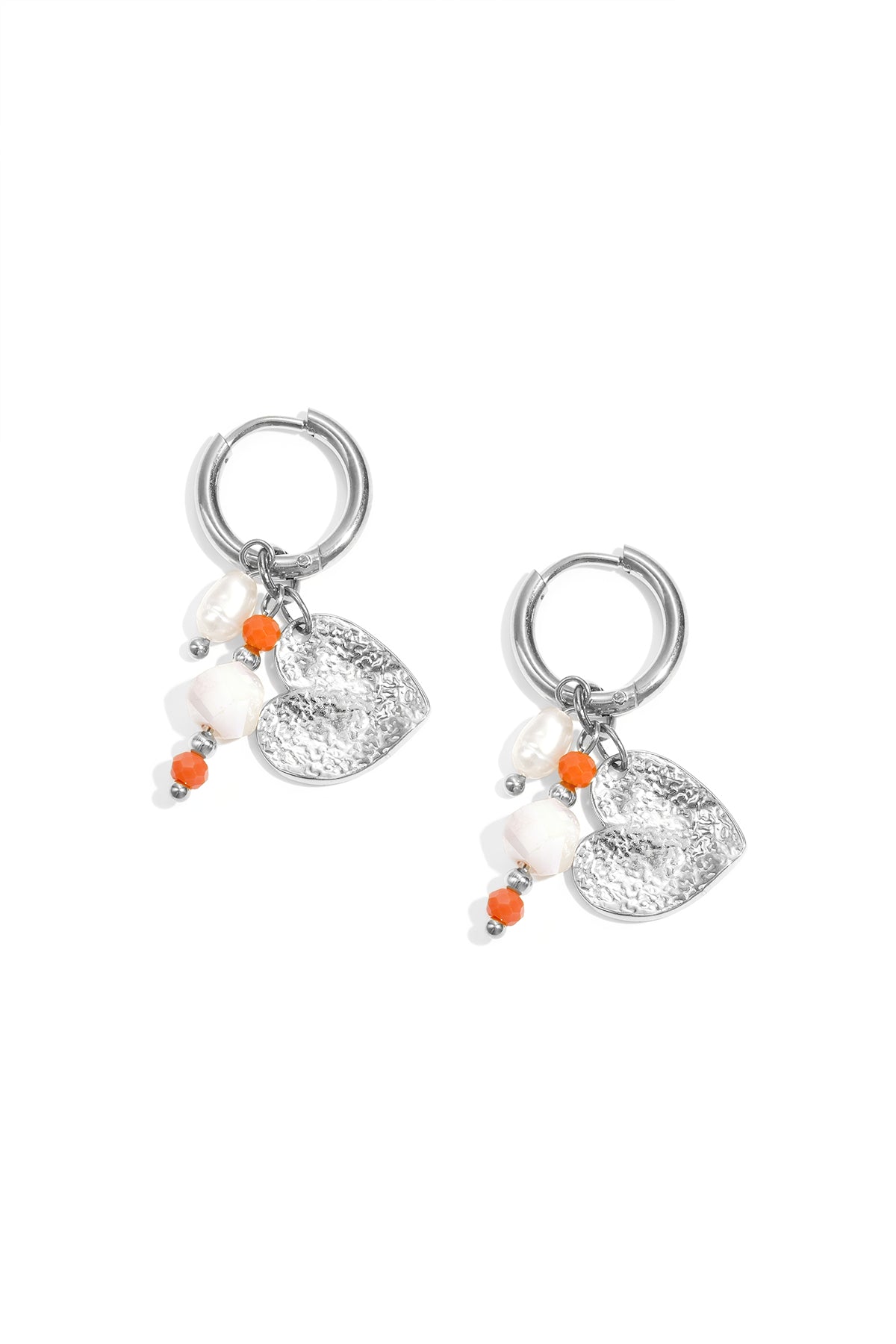 Stainless Steel Drop Earrings Heart Casual Daily Simple Series Women's jewelry