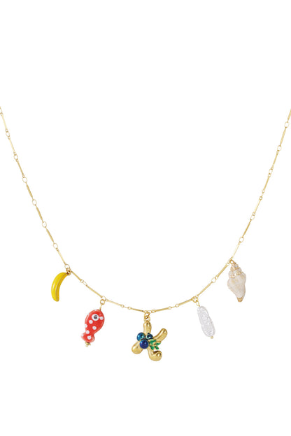 Happy Initials necklace with charms