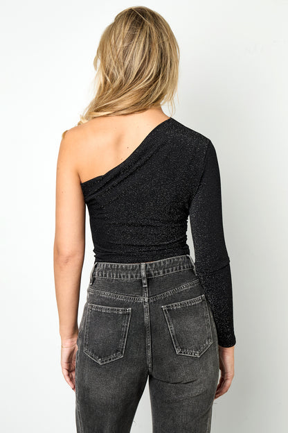 Woven Polyester Fiber Women's Long Sleeve Top Sexy Solid Color