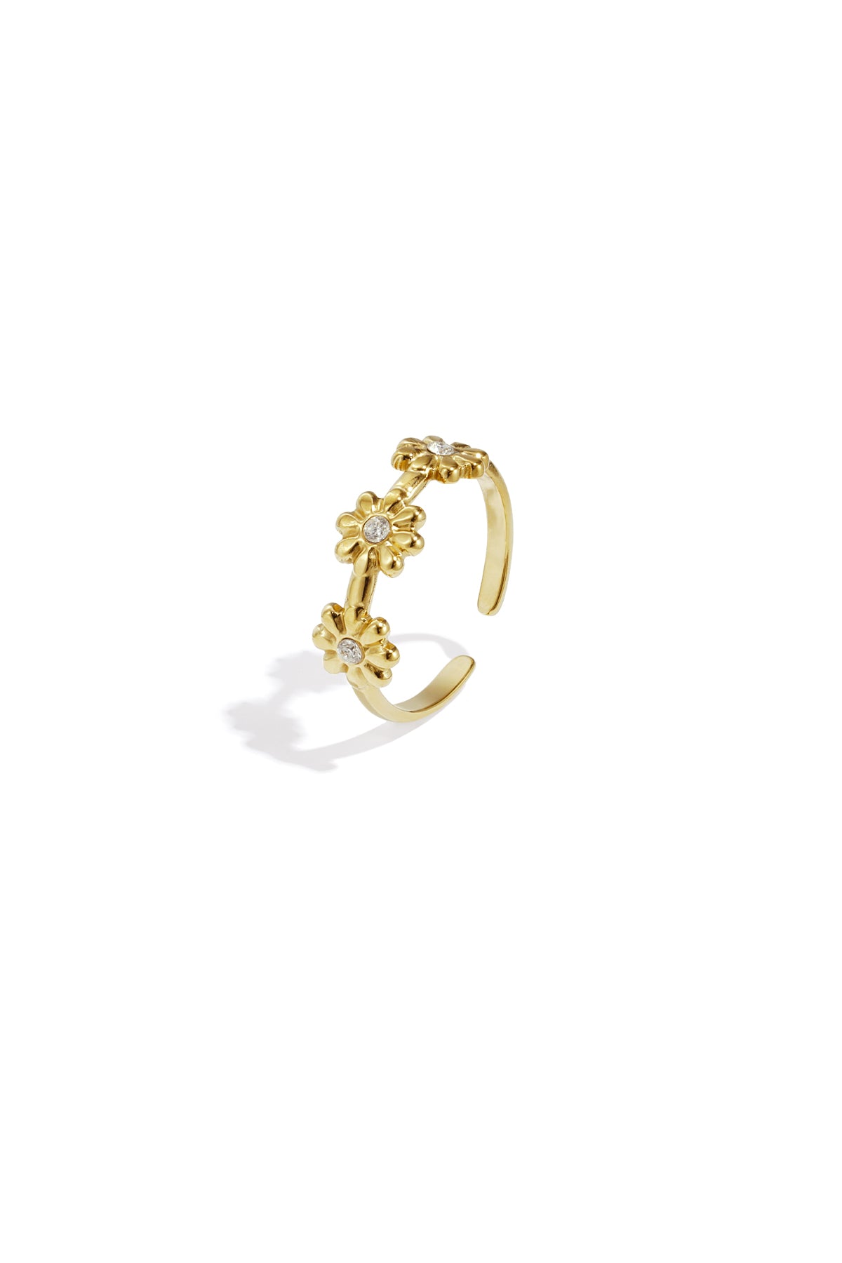 Stainless Steel Minimalist Rings Flower Casual Daily Simple Series Women's jewelry
