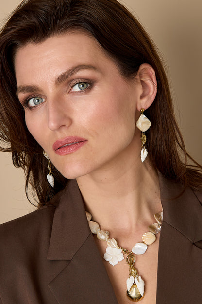 Stainless Steel Dangle Earrings shell Vacation Holiday/Beach Romantic Series Women's jewelry