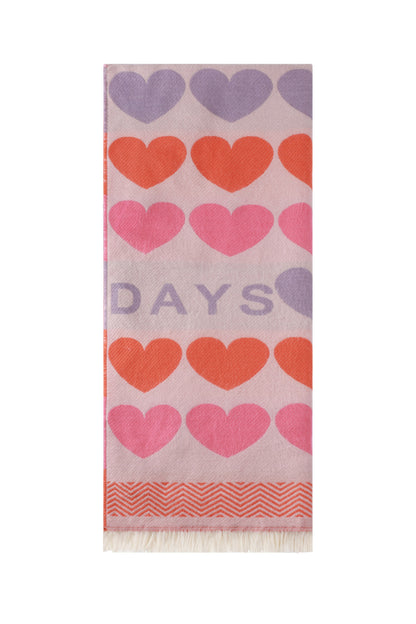 Scarf with hearts