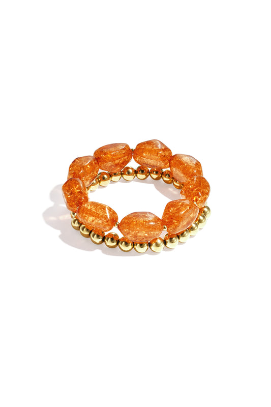 Stainless Steel Beaded Bracelets Beads Casual Daily Simple Series Women's jewelry