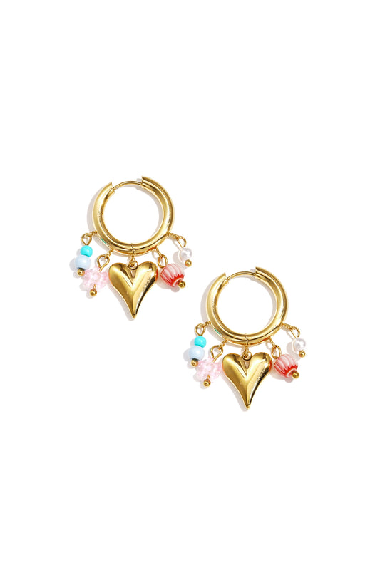 Stainless Steel Drop Earrings Heart Sweet Valentine's Day Romantic Series Women's jewelry
