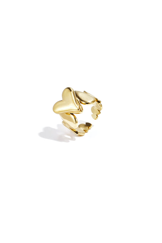 Stainless Steel Statement Rings Heart Retro Daily Romantic Series Women's jewelry
