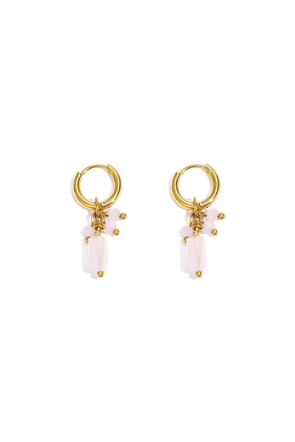 Earrings with colorful charms