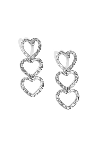 Stainless Steel Dangle Earrings Heart Casual Daily Simple Series Women's jewelry