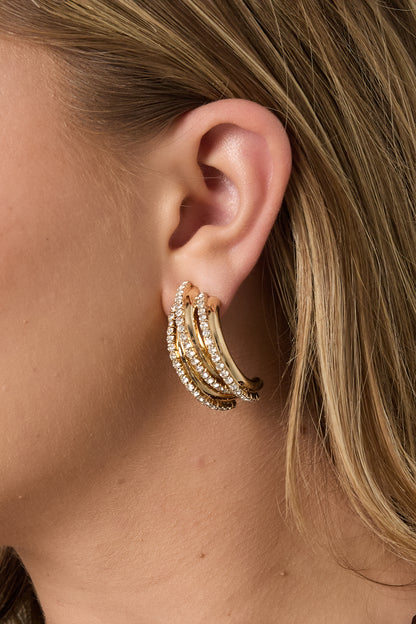 Iron Stud Earrings irregular shape Elegant Christmas Luxurious Series Women's jewelry