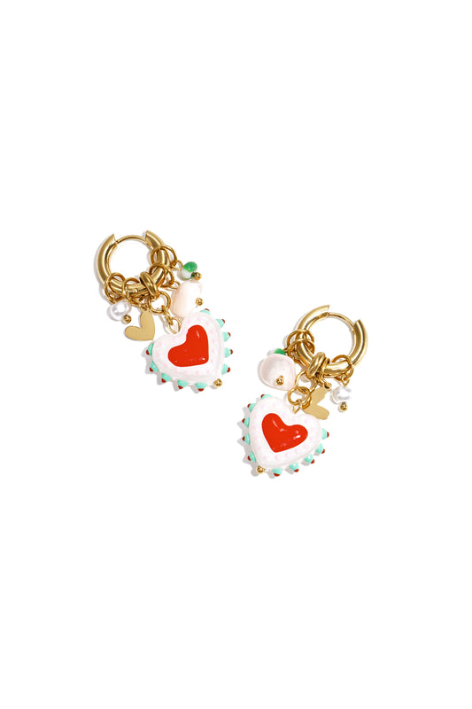 Stainless Steel Drop Earrings Heart Casual Valentine's Day Romantic Series Women's jewelry