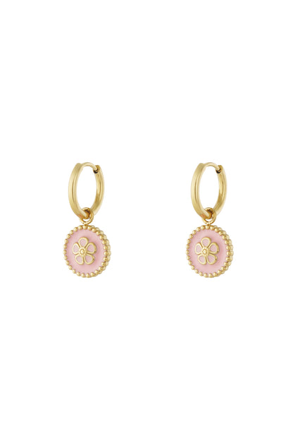 Stainless Steel Drop Earrings Flower Casual Daily Simple Series Women's jewelry