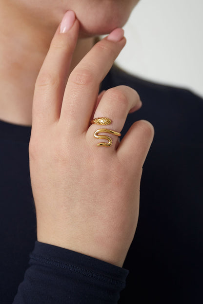 Ring dazzle snake - Silver Color color