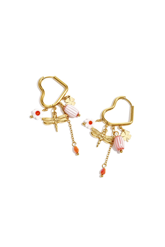 Stainless Steel Drop Earrings Heart Sweet Holiday/Beach Romantic Series Women's jewelry