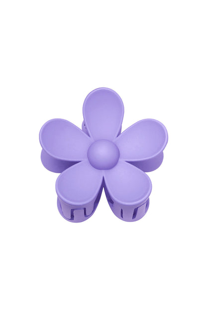 Solid color matte daisy flower hair clip fuchsia Resin