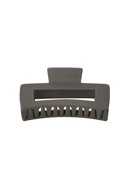 Hair clip rectangle - cream Plastic