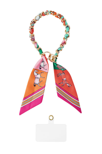 Telephone cord satin luxury - multi