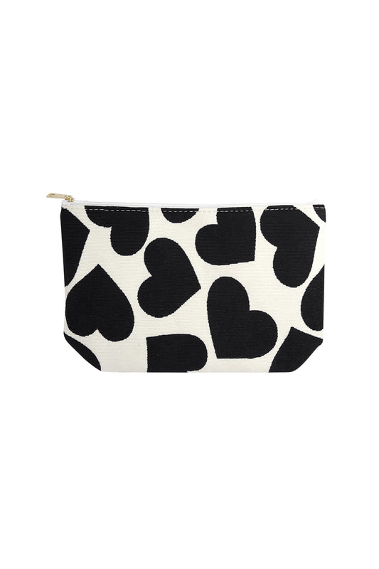 Make-up bag with hearts