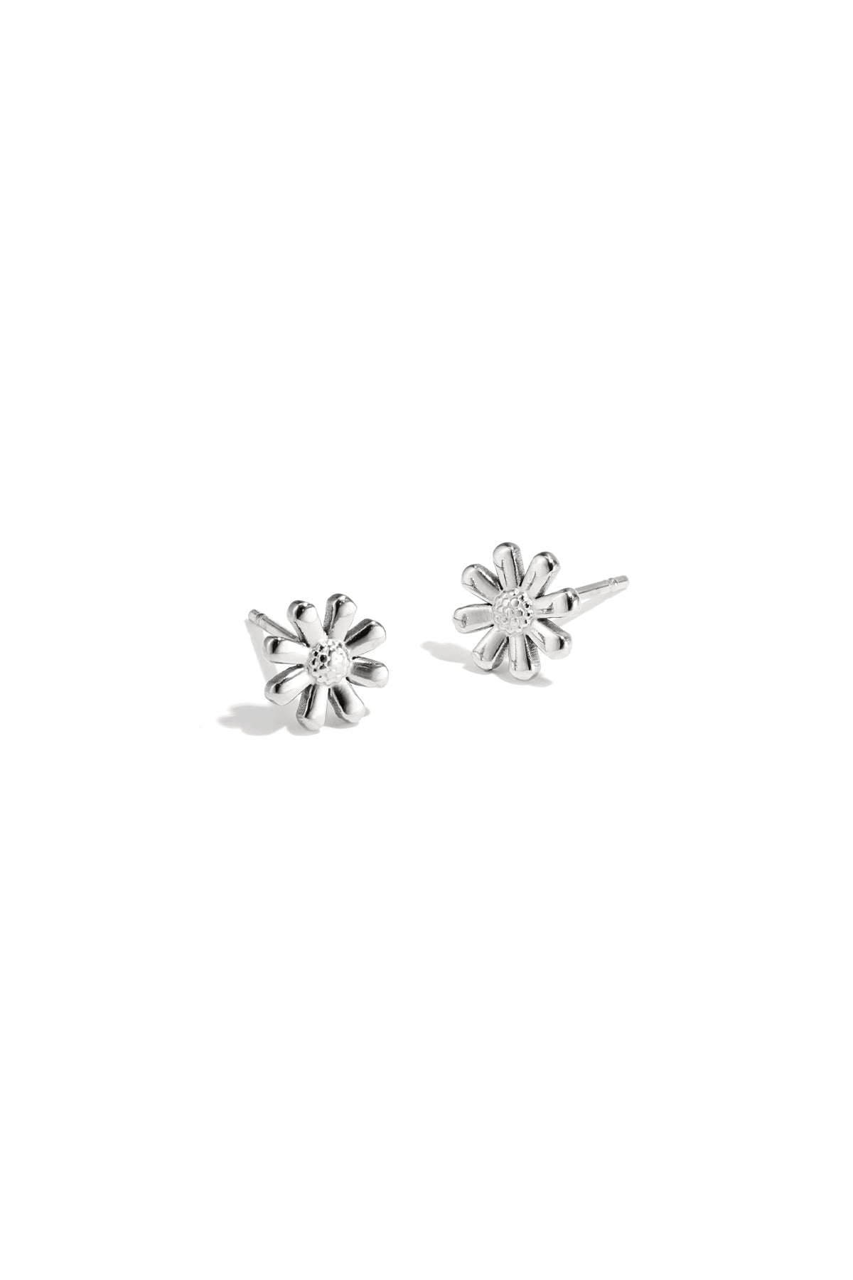 Shiny Diasy Stainless Steel Earrings