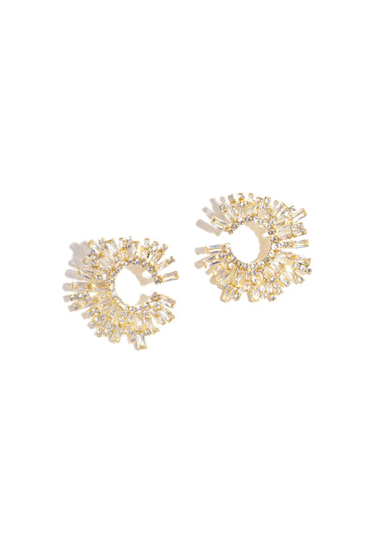 Copper Stud Earrings Geometric Elegant Christmas Luxurious Series Women's jewelry