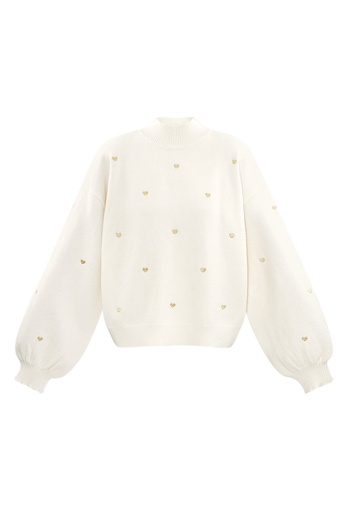 Acrylic Knit Sweater Casual Heart Pattern Fall/Winter