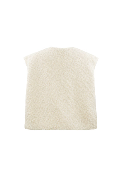 Woven Polyester Fiber Women's Vest Casual Solid Color Fall/Winter