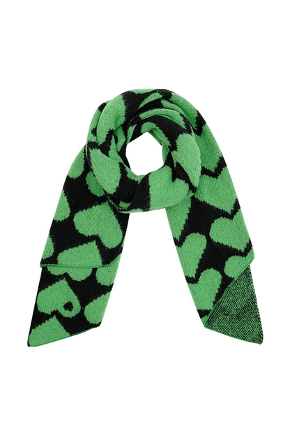 Hearts winter scarf