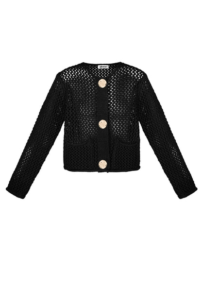 Knitted Polyester Women's Cardigan Open Front Crochet Pattern