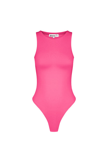 Polyester Women's Sleeveless Bodysuit High Neck Form-Fitting