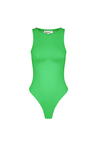 Polyester Women's Sleeveless Bodysuit High Neck Form-Fitting