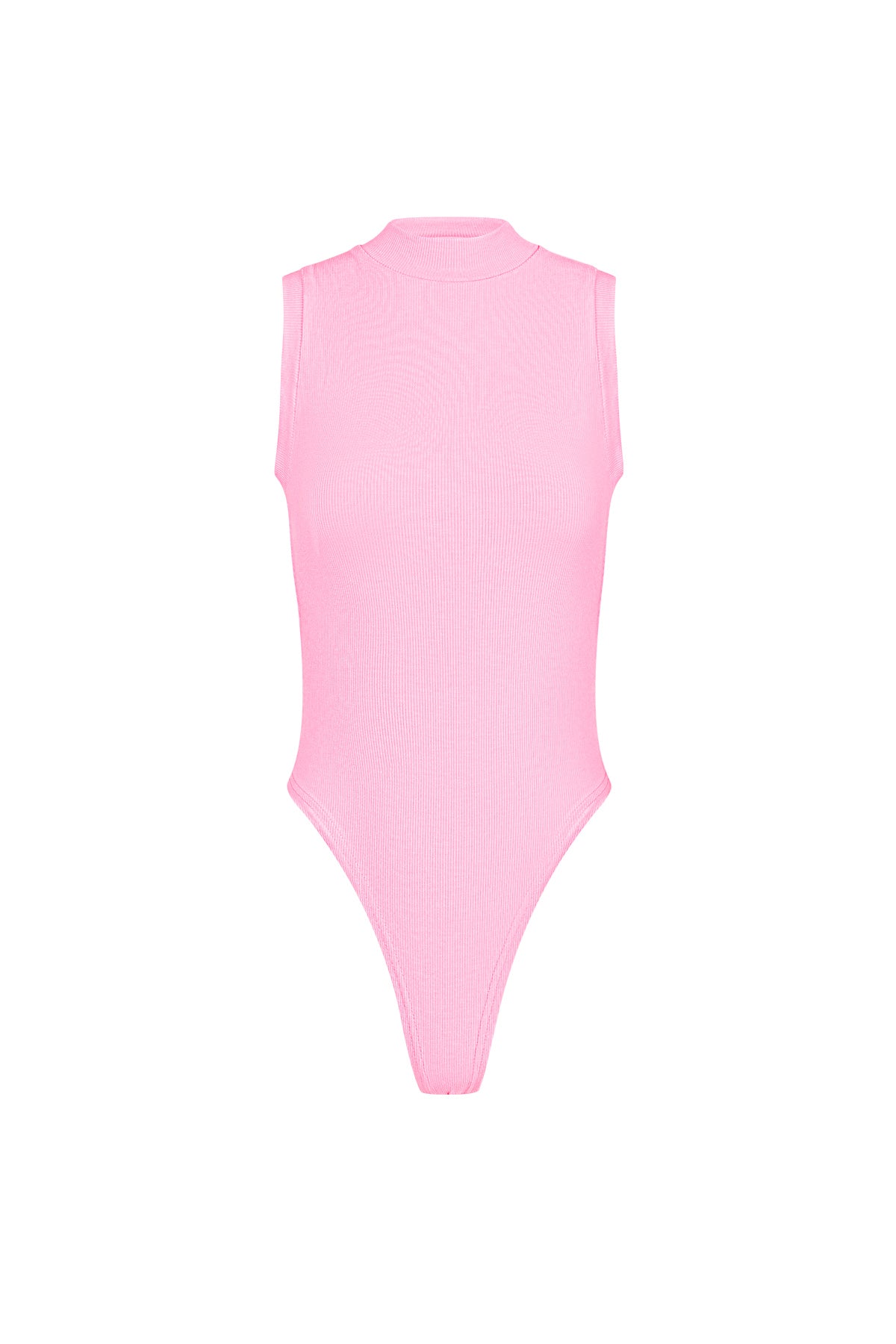 Viscose Women's Sleeveless Bodysuit High Neck Minimalist Design