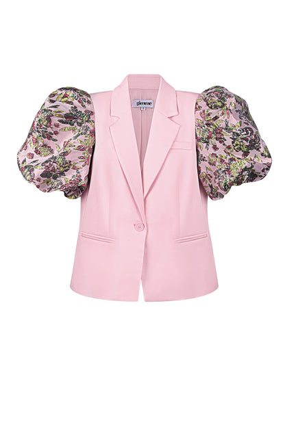 Woven Polyester Fiber Women's Suit Set Elegant Color Clash