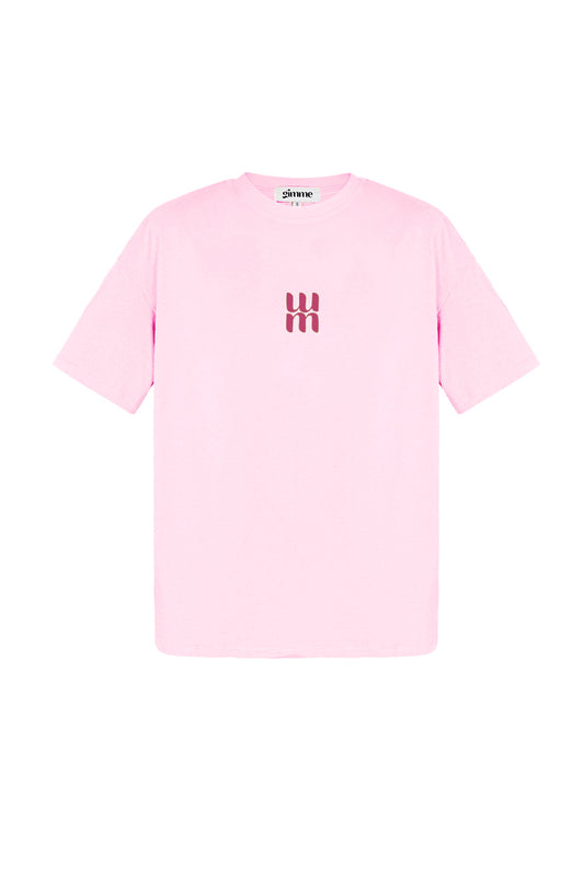 Cotton Women's T-shirt Oversized Minimalist Logo