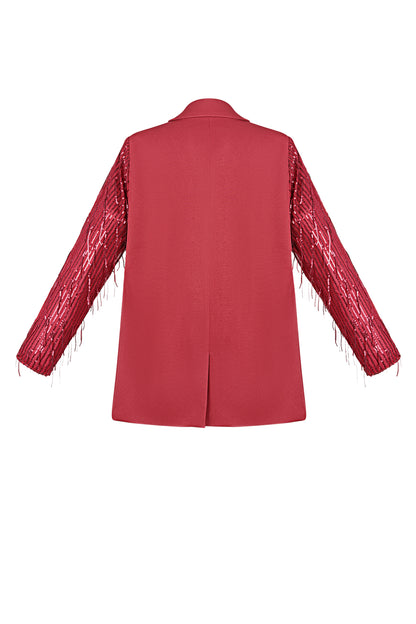 Polyester Women's Suit Jacket Fringe Sleeve Design