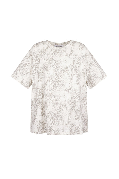 Cotton Women's T-shirt Oversized Leopard Print