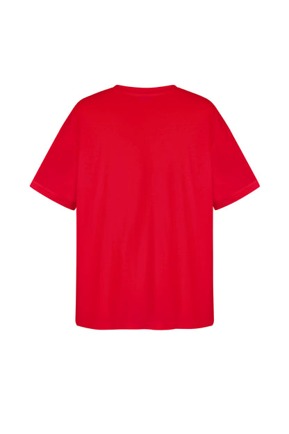 Cotton Women's T-shirt Oversized OUI Print