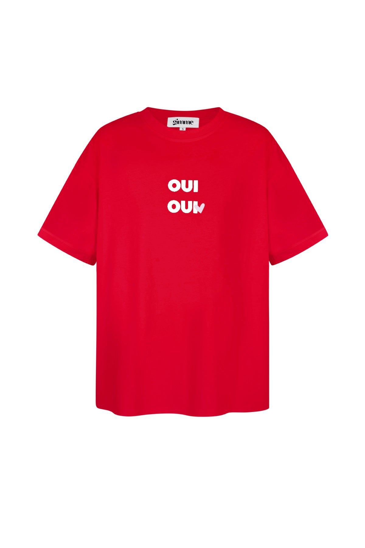 Cotton Women's T-shirt Oversized OUI Print