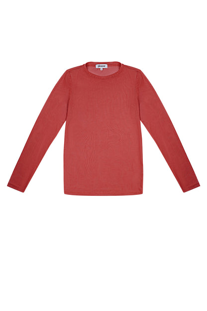 Polyester Women's Long Sleeve Top Sheer Mesh Sporty