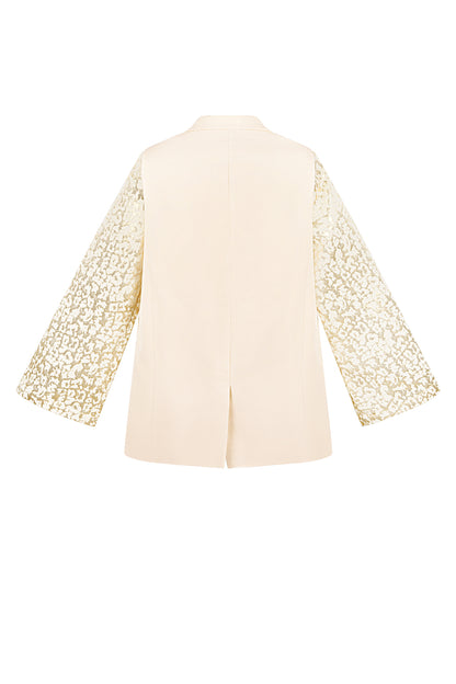 Polyester Women's Suit Set Lace Sleeve Design