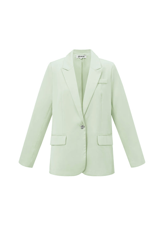 Satin look blazer part of a set
