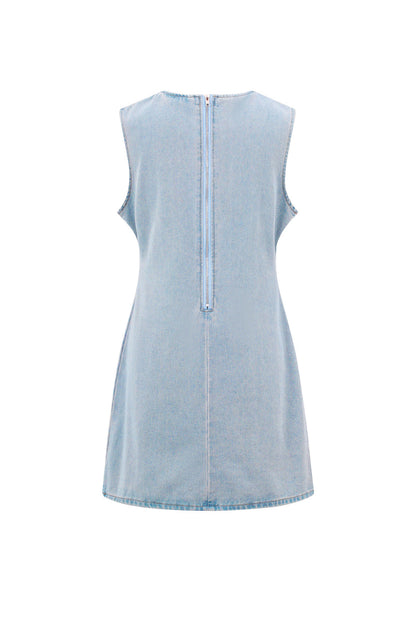 Cotton Women's Mini Dress Sleeveless Bodycon