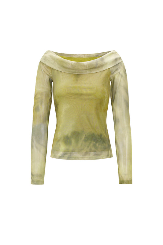 Woven Polyester Women's Long Sleeve Top Elegant Solid Color Spring/Summer