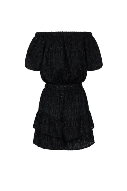 Woven Polyester Fiber Women's Bodysuit Casual Solid Color Ruffle Edge