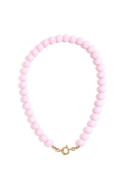 Colored small bead necklace-12mm