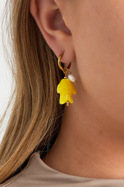 Pearl fish Earrings