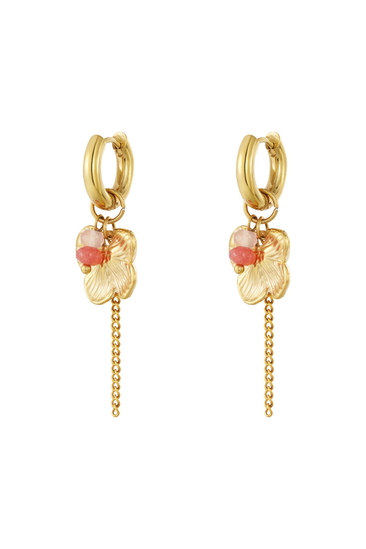 Stainless Steel Drop Earrings Flower Casual Daily Simple Series Women's jewelry