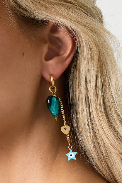 Stainless Steel Drop Earrings Heart Casual Daily Simple Series Women's jewelry